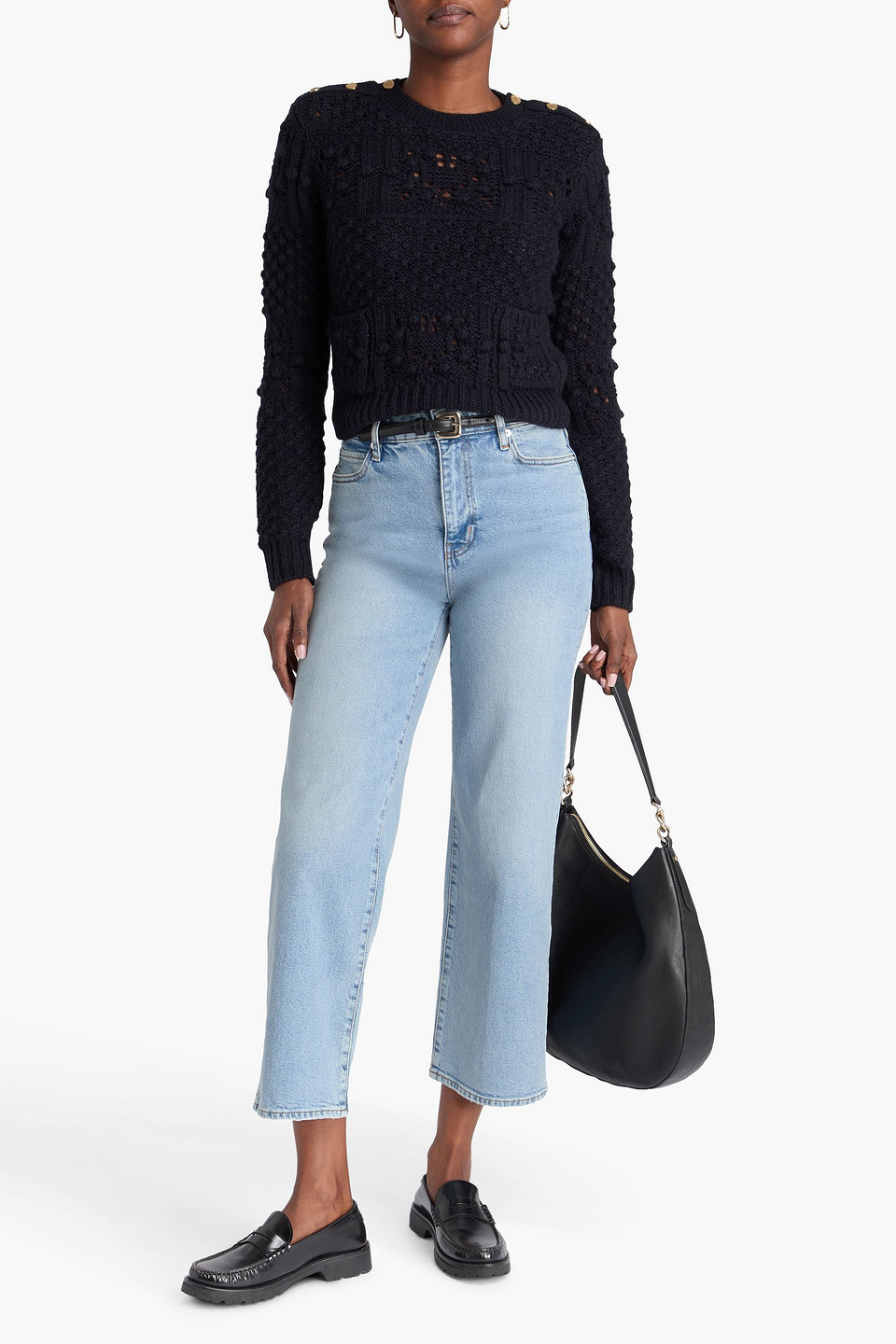 Frame The Wide High High-rise Wide-leg Jeans In Blue