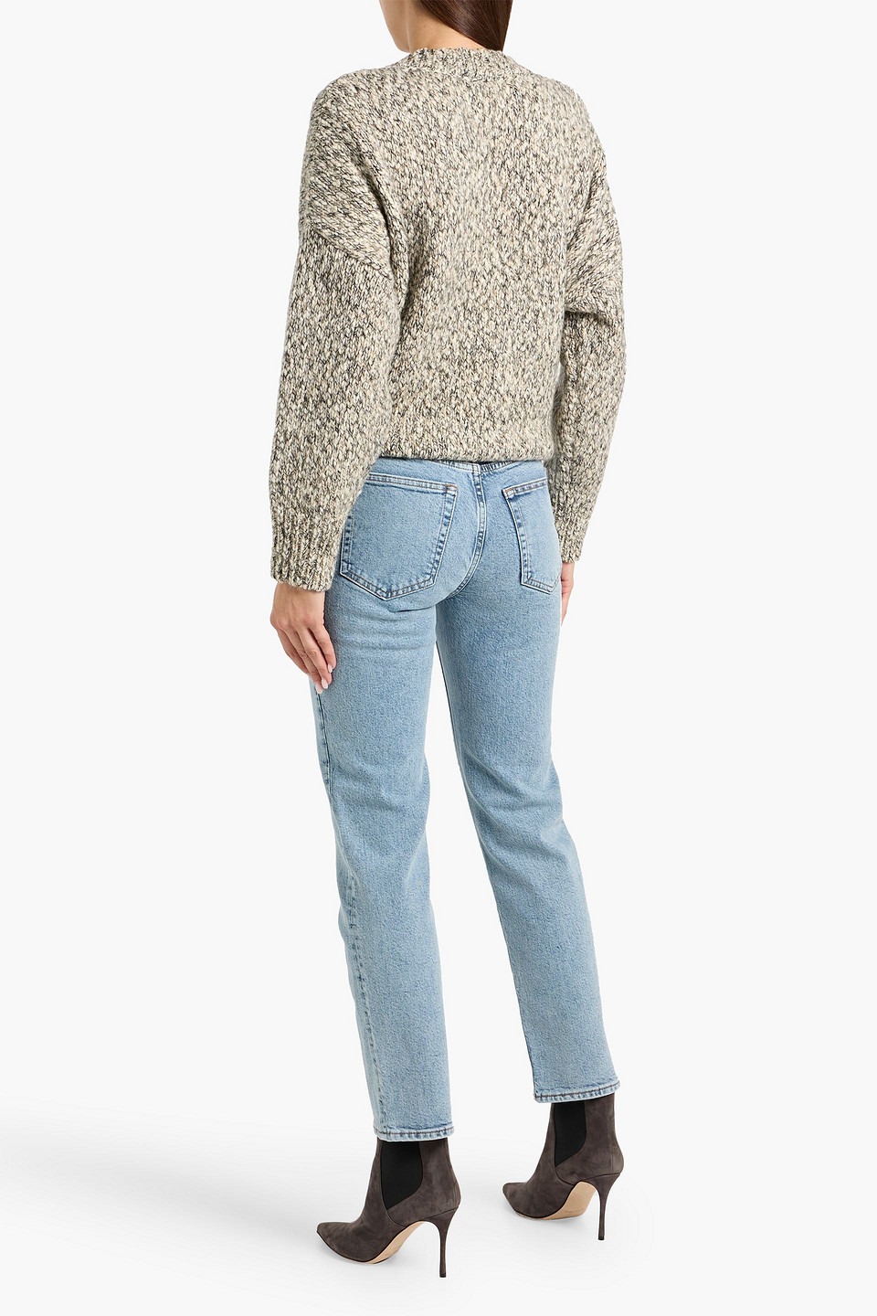 Frame The Borrowed Faded Boyfriend Jeans In Blue