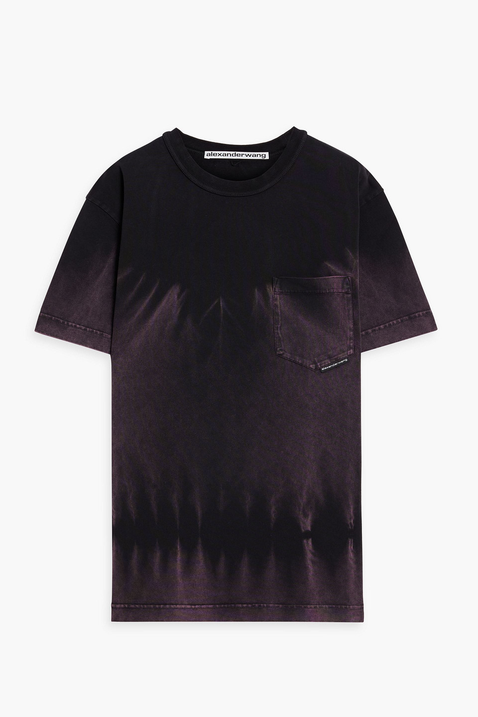 alexander wang - tie-dyed cotton-jersey t-shirt - purple - xs