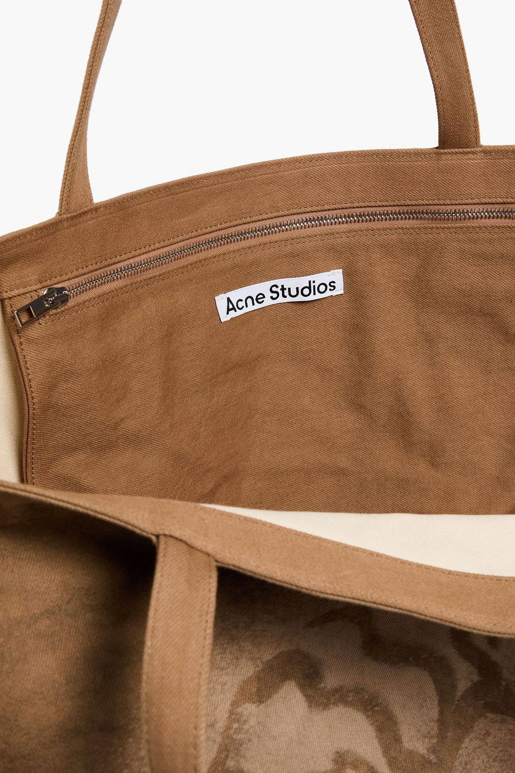 ACNE STUDIOS حقيبة توت مصنوعة من قطن تويل ومزينة بطبعات