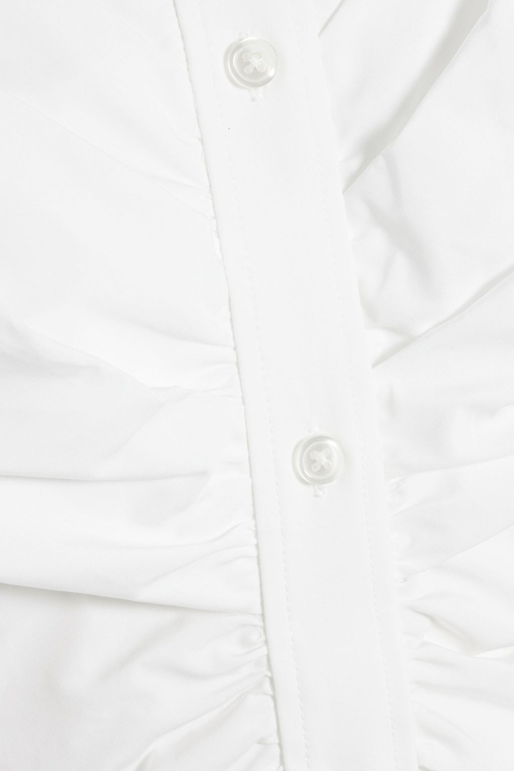 ALEXANDER WANG Pleated cotton-poplin shirt