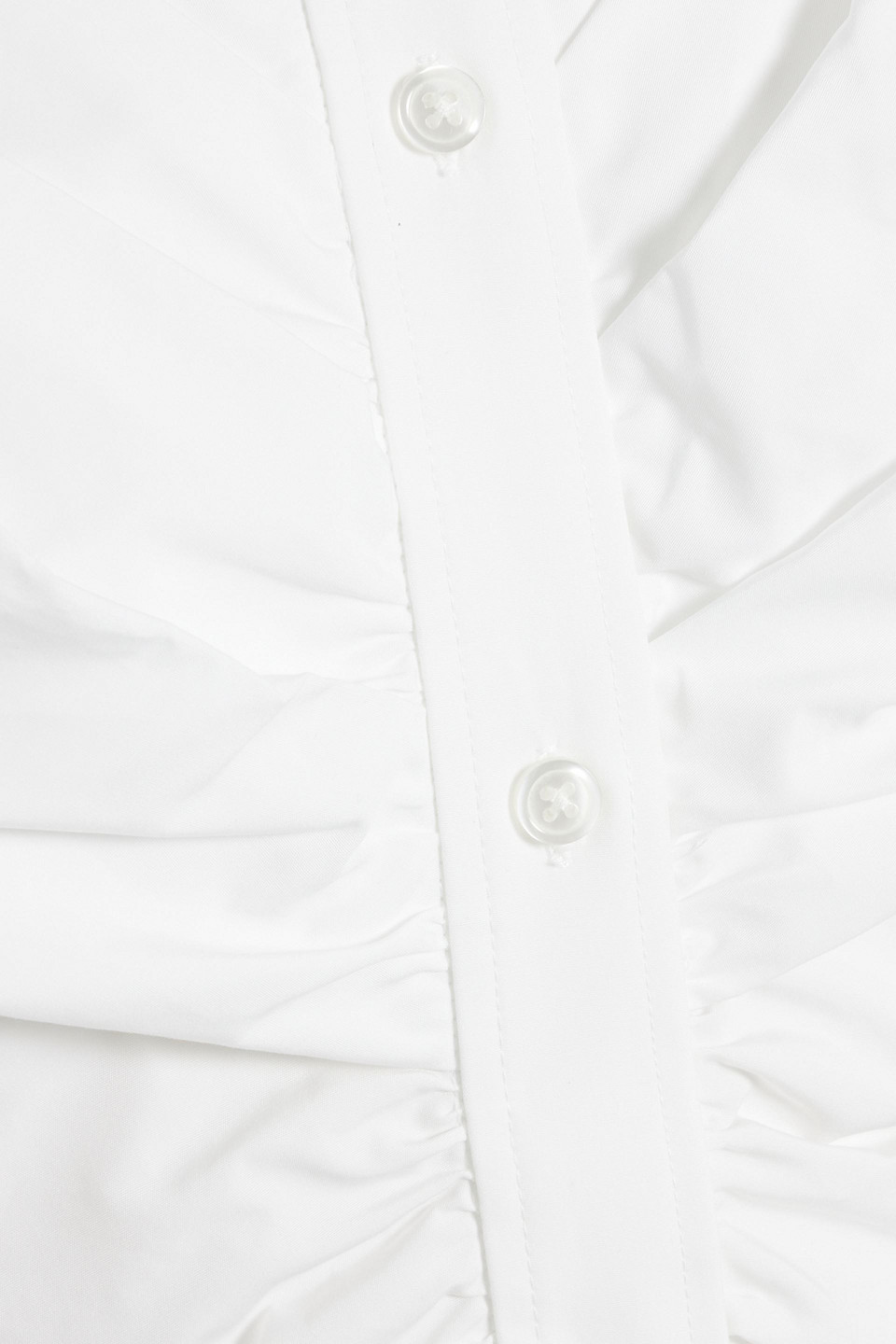 Alexander Wang Cummerbund Waist Cotton Poplin Shirt In White