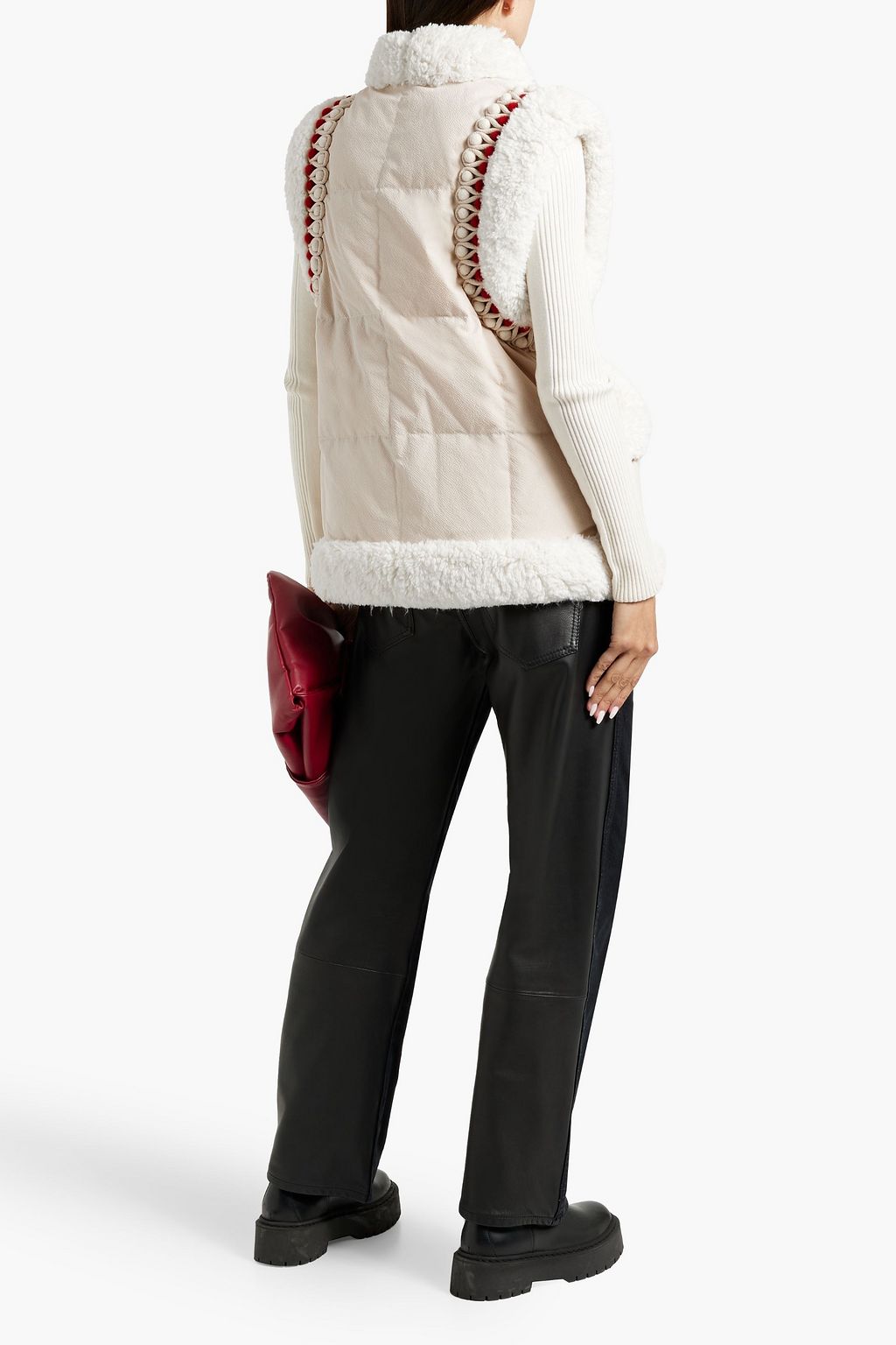 IENKI IENKI Keptar faux shearling-trimmed quilted shell down vest