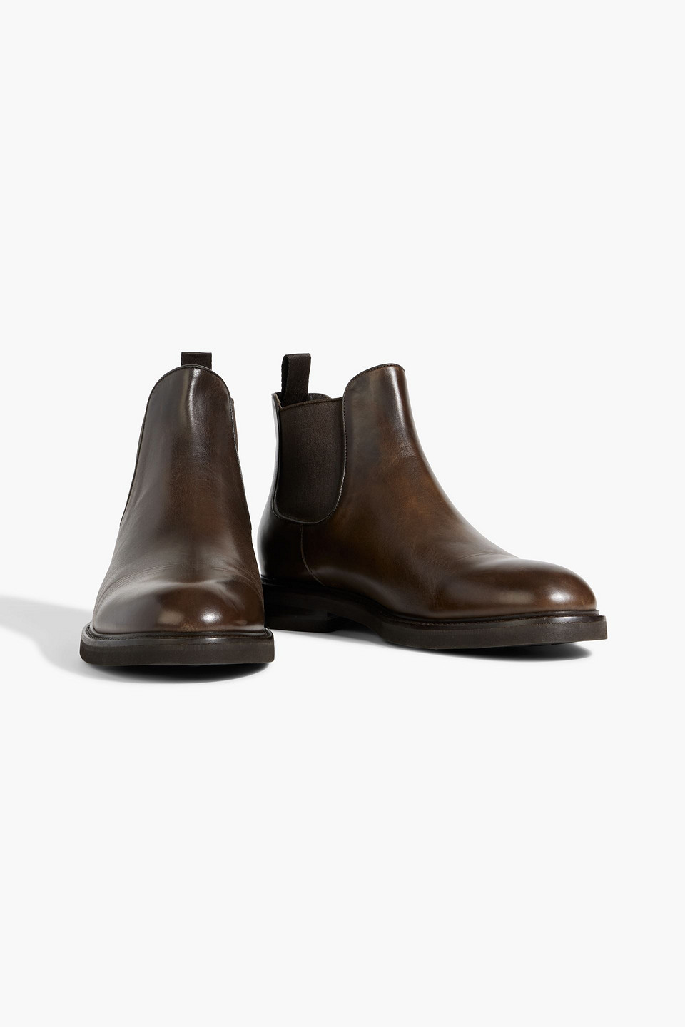  Canali - Leather Chelsea Boots - Braun - Eu 44 