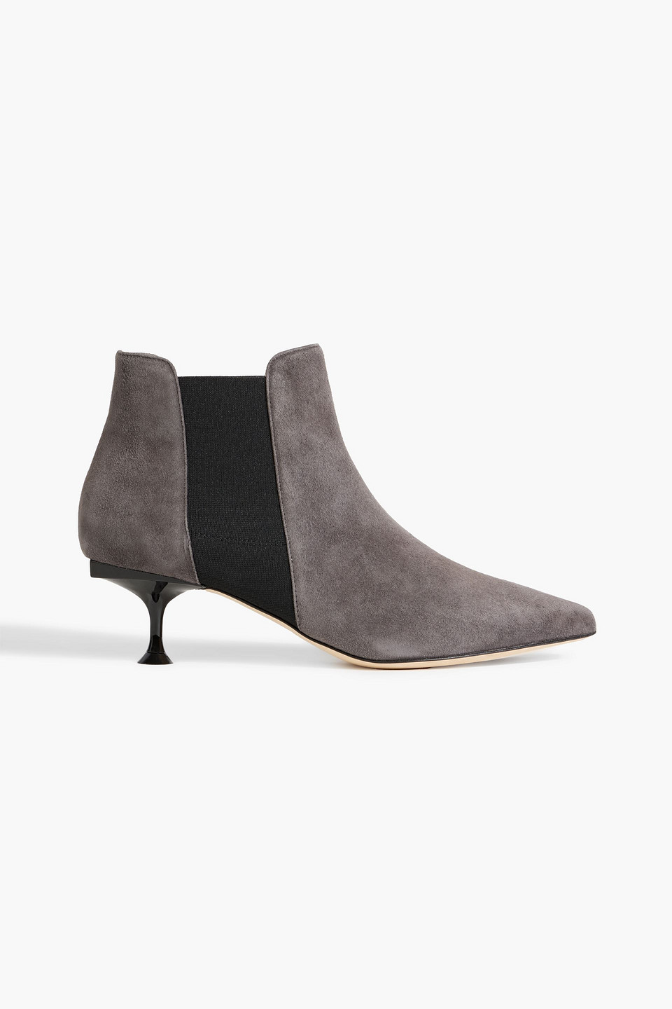 Sergio Rossi Suede Ankle Boots In Gray