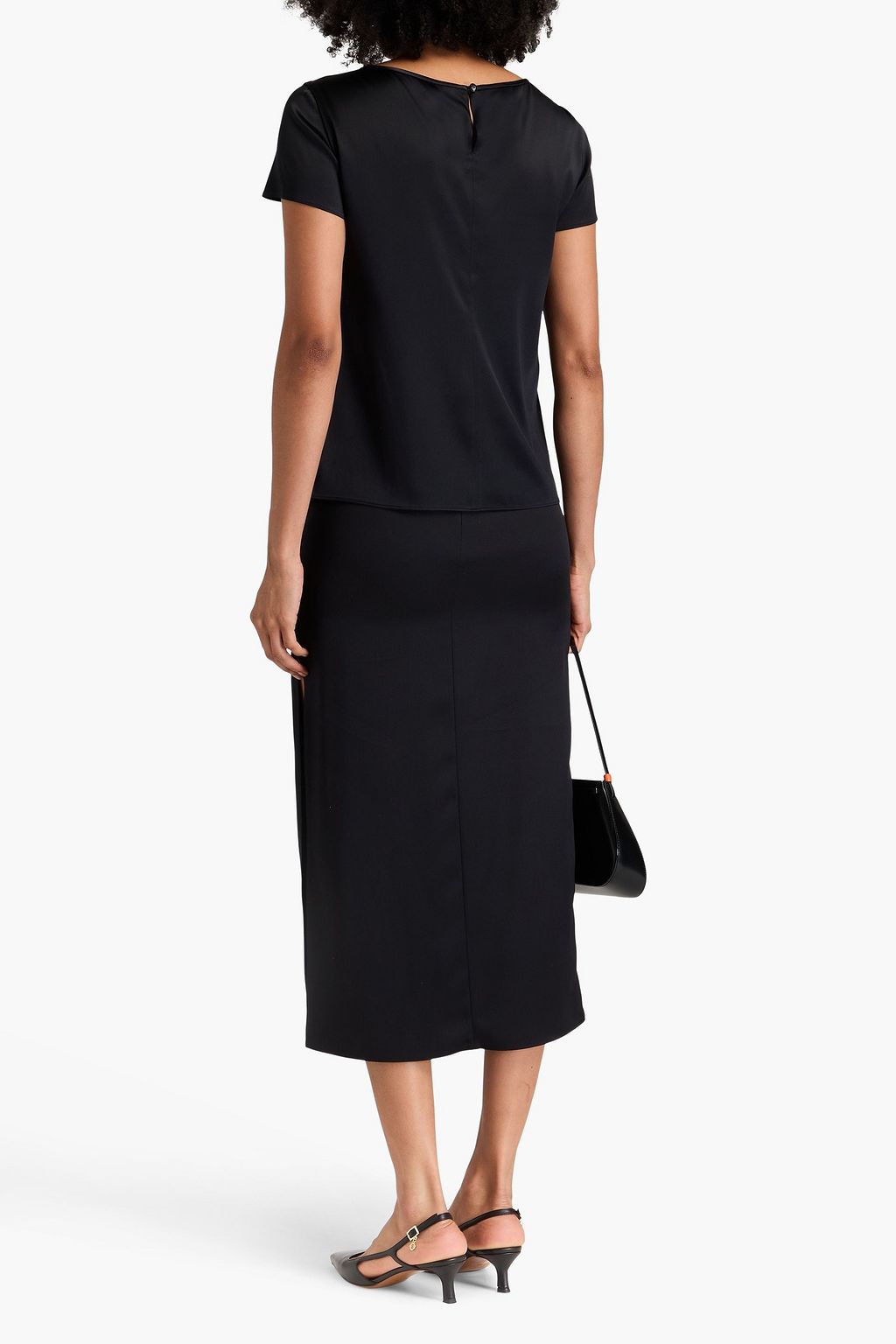EMPORIO ARMANI シルク混サテン トップス