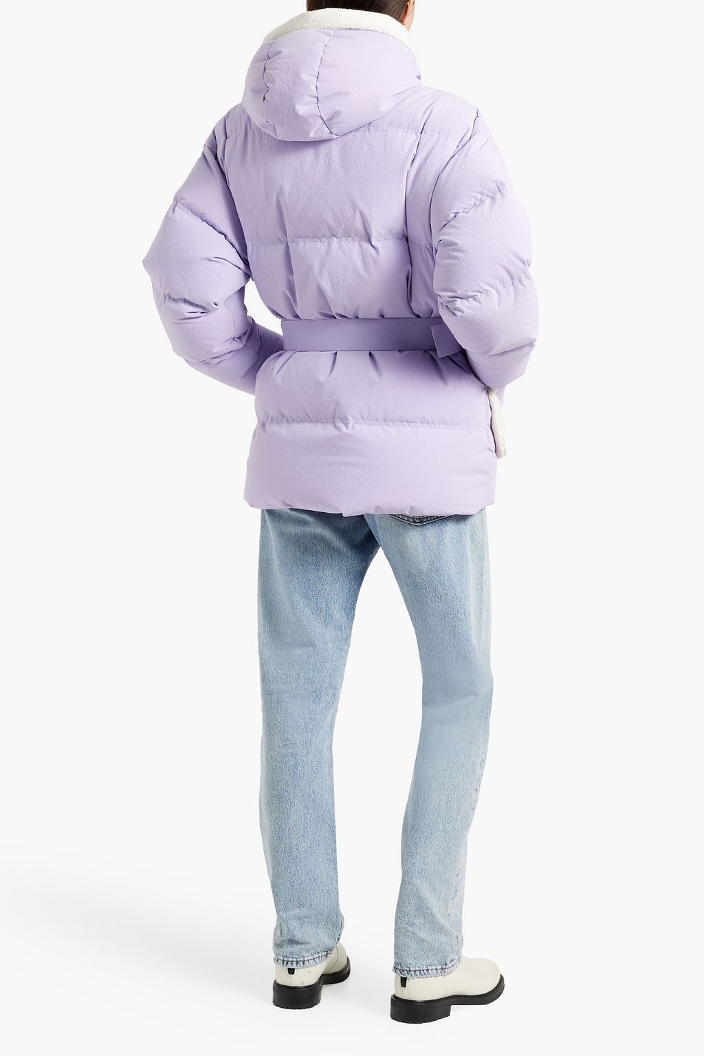 IENKI IENKI Michlin belted quilted textured-shell hooded down jacket