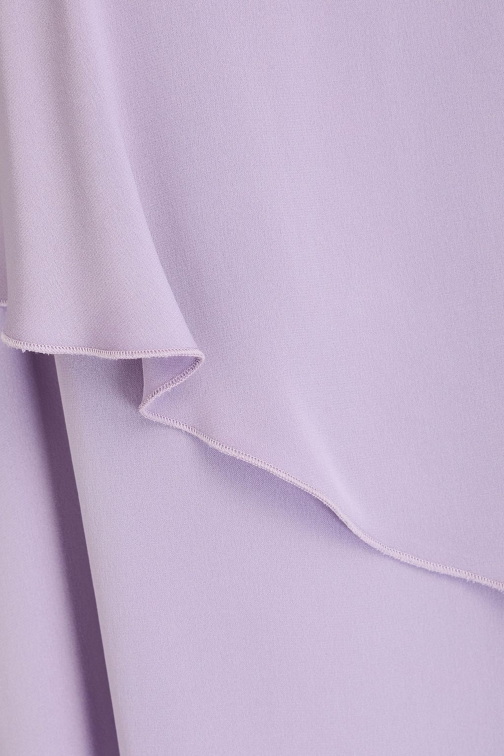EMPORIO ARMANI Draped silk-blend crepe top