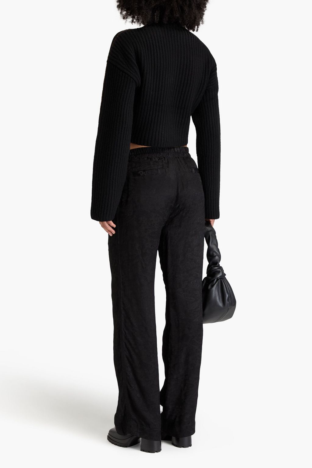 ACNE STUDIOS بنطال بحواف واسعة مصنوع من الجاكار