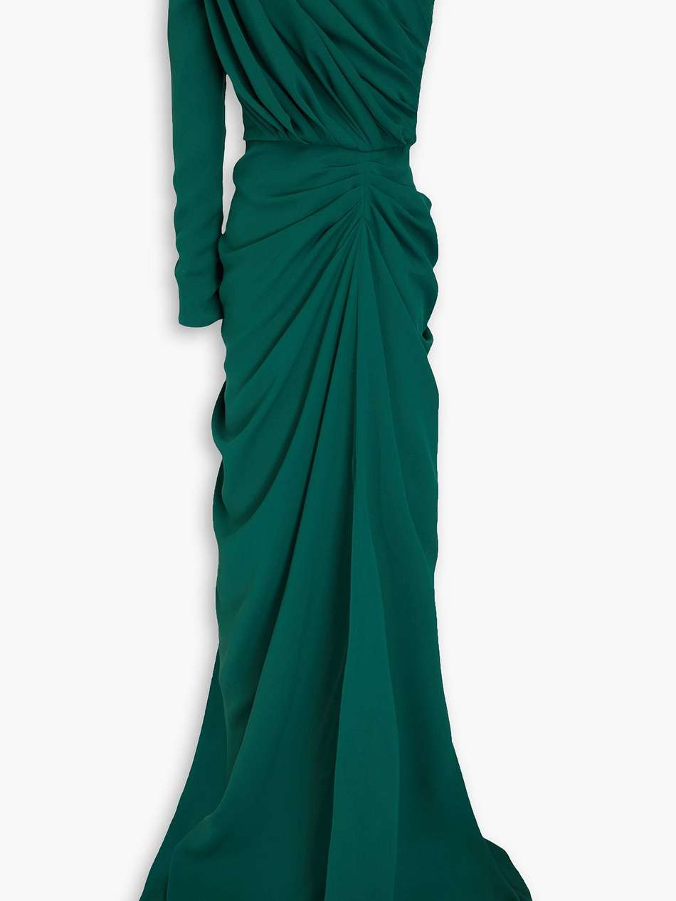 zeina one-sleeve crepe gown