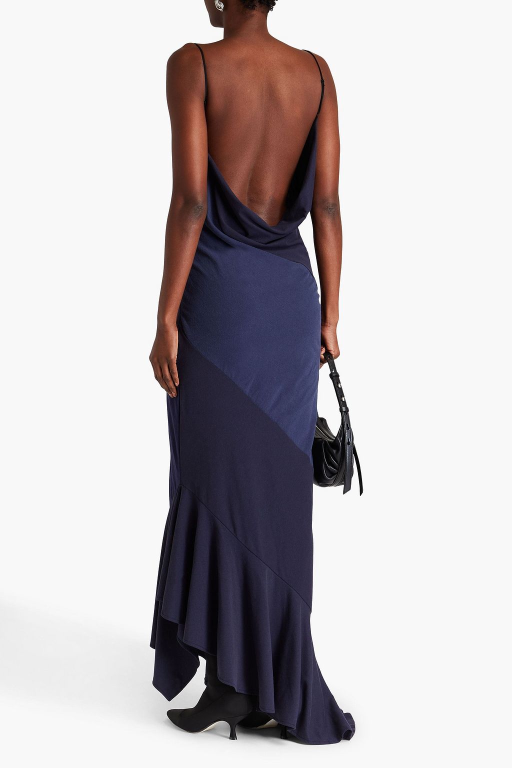 CONNER IVES Asymmetric printed cotton-jersey maxi dress
