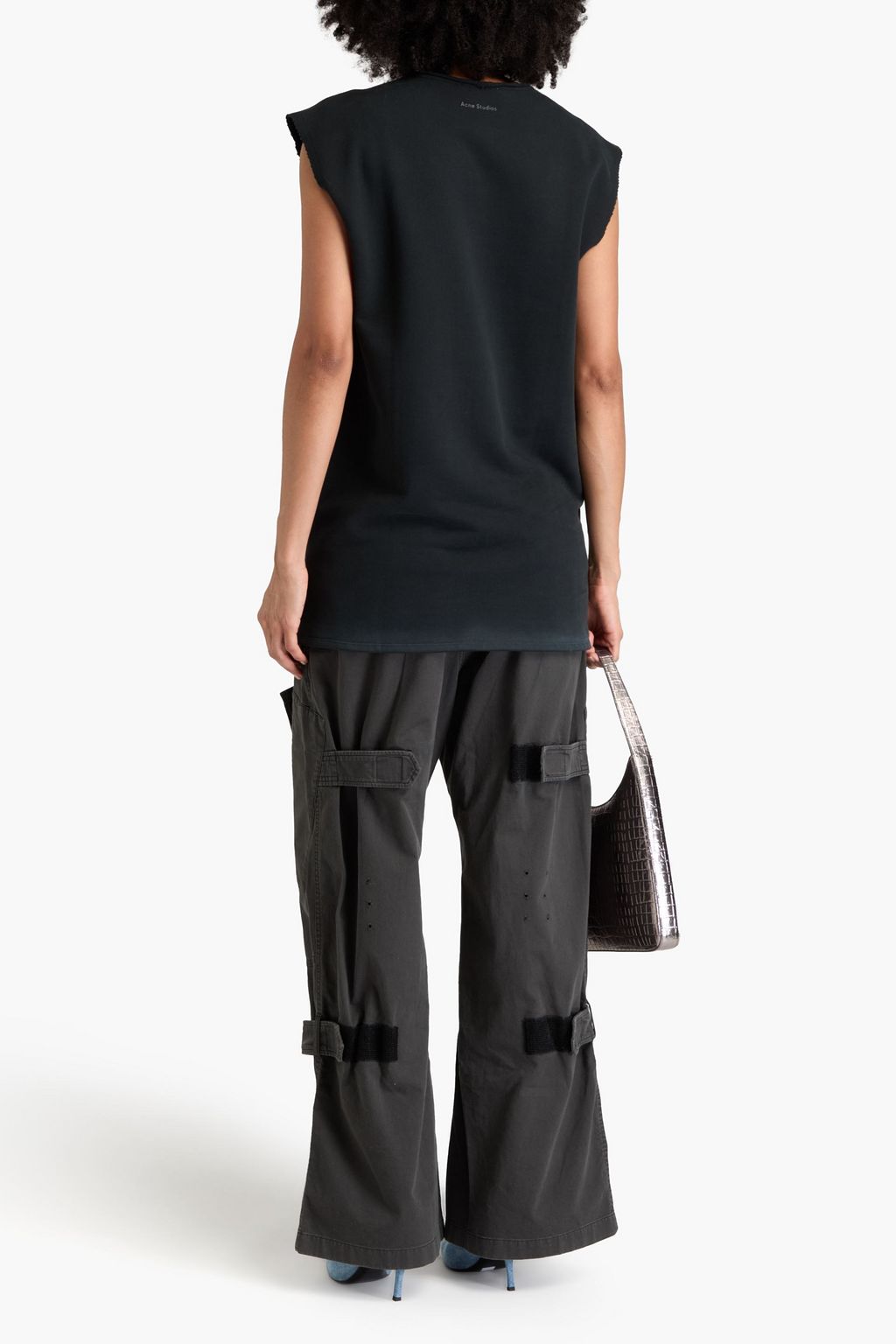 ACNE STUDIOS سويت شيرت من قطن تيري فرنسي مطاطي