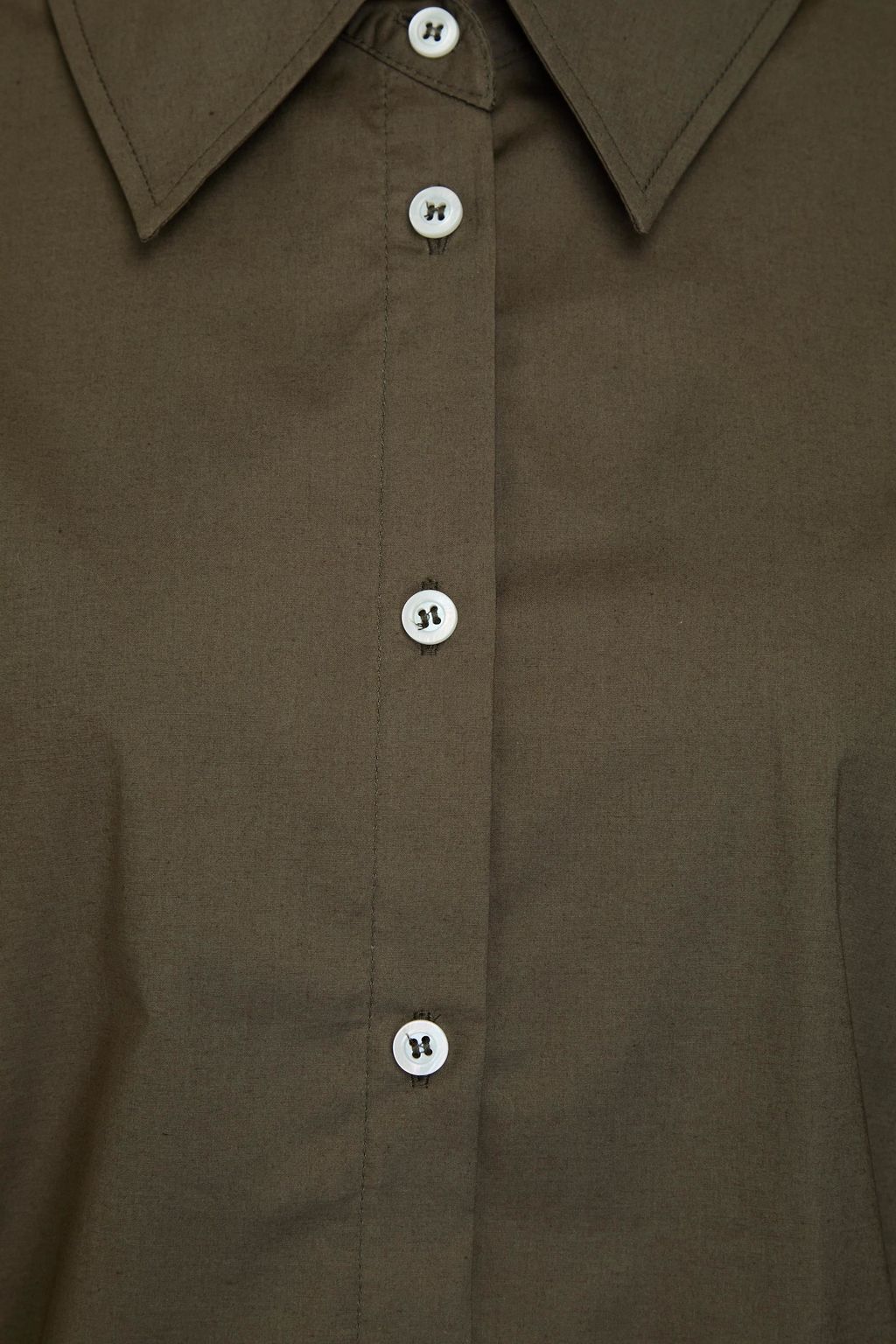 ACNE STUDIOS Cutout stretch-cotton poplin shirt