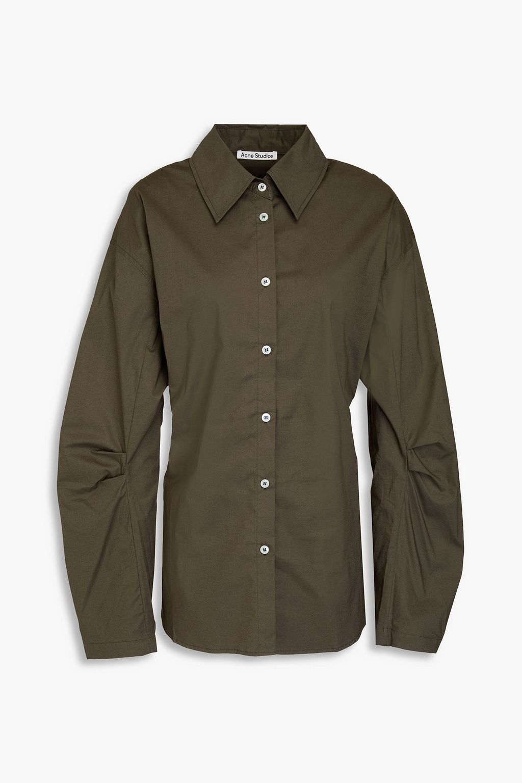 ACNE STUDIOS Cutout stretch cotton poplin shirt THE OUTNET