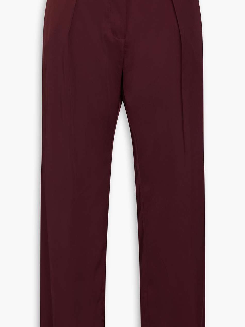 pleated satin wide-leg pants