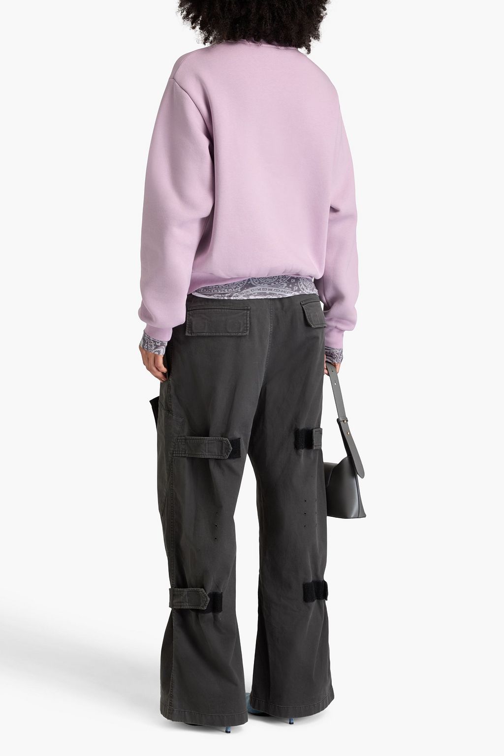 ACNE STUDIOS 코튼 혼방 플리스 스웻셔츠