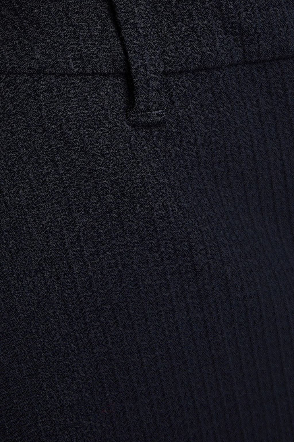 EMPORIO ARMANI 울 혼방 자카드 슬림 레그 팬츠