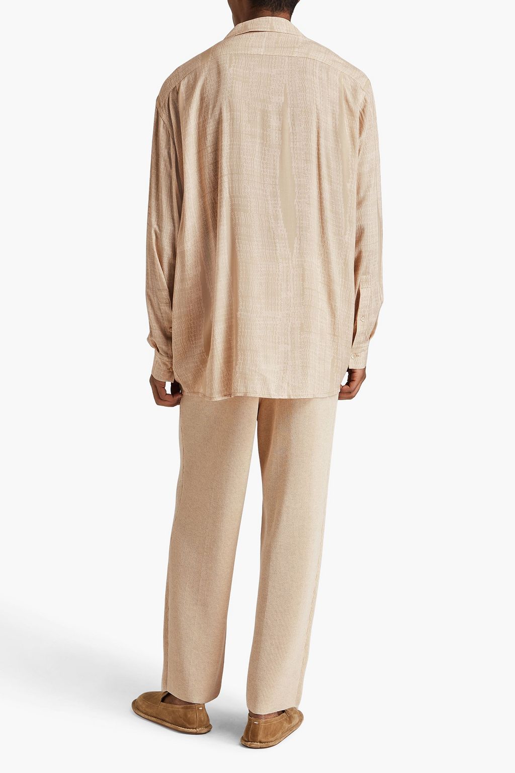 ACNE STUDIOS قميص من نسيج محبوك مزين بطبعات