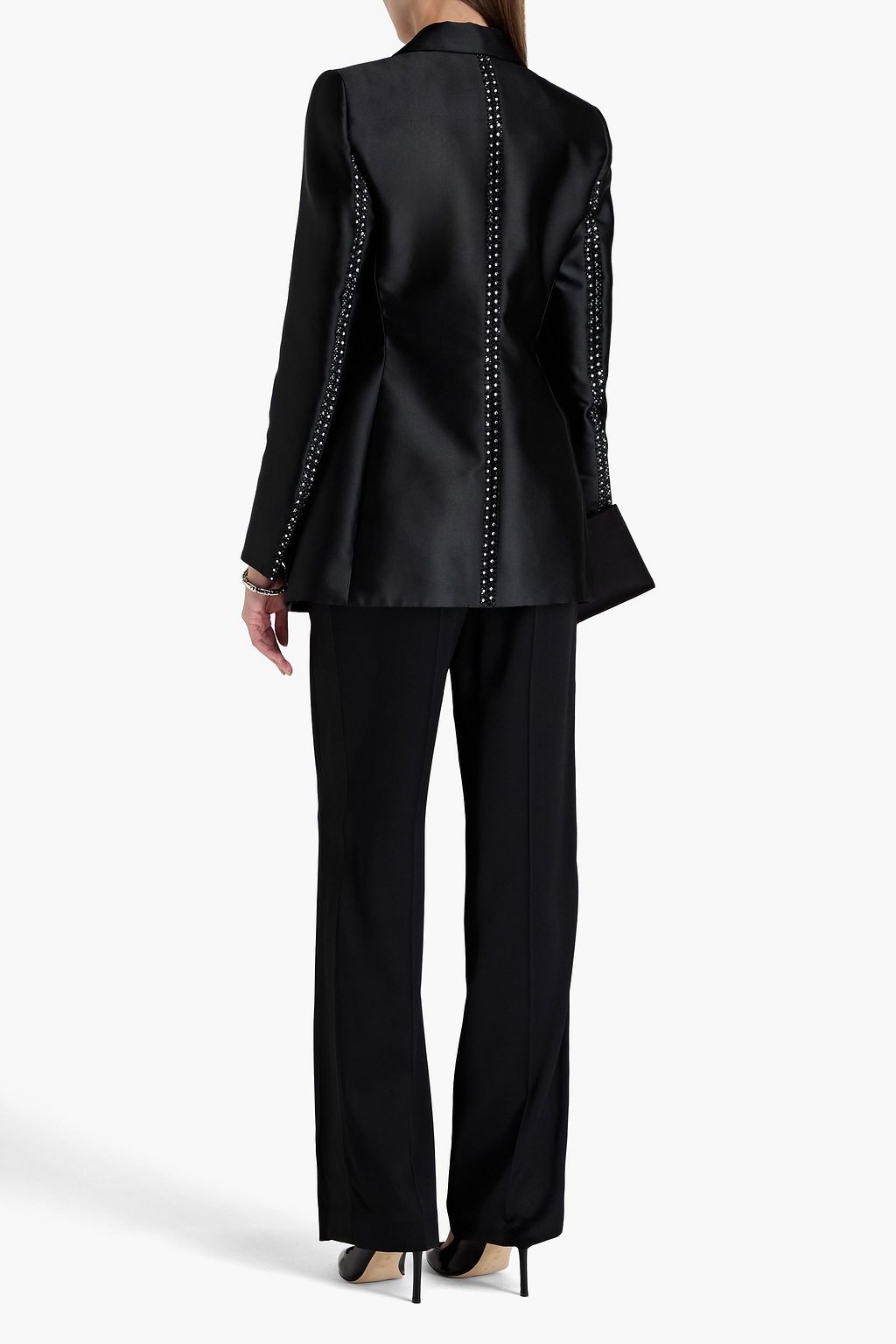 EMPORIO ARMANI 장식 디테일 새틴 블레이저