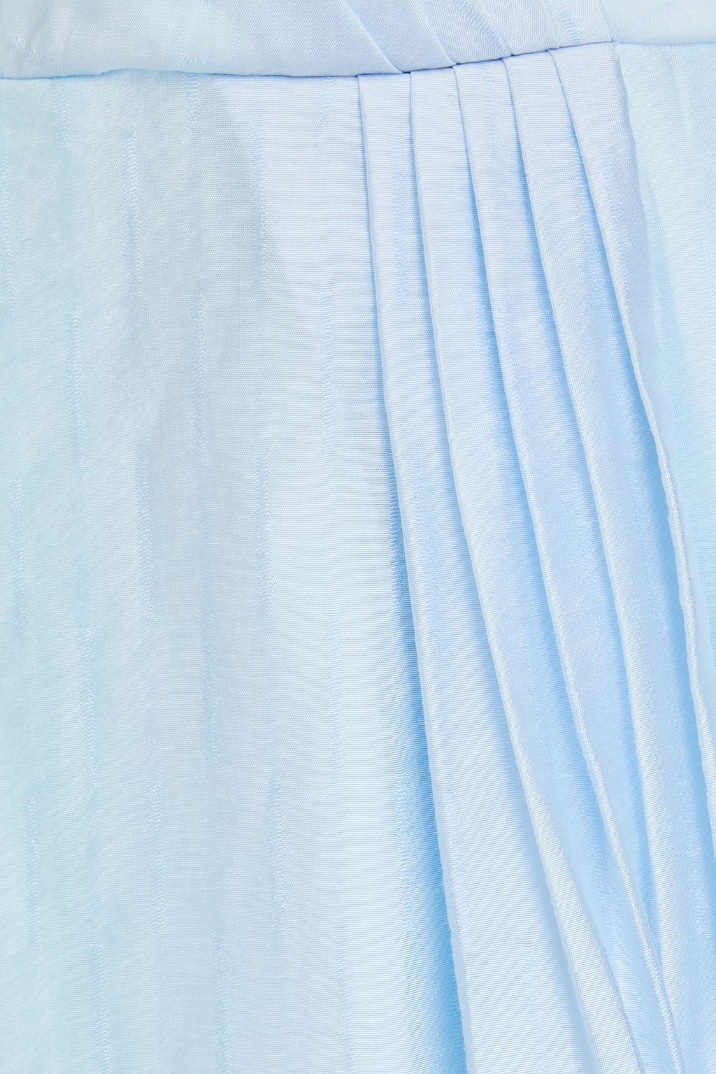 EMPORIO ARMANI Pleated Lyocell-blend satin-jacquard maxi dress