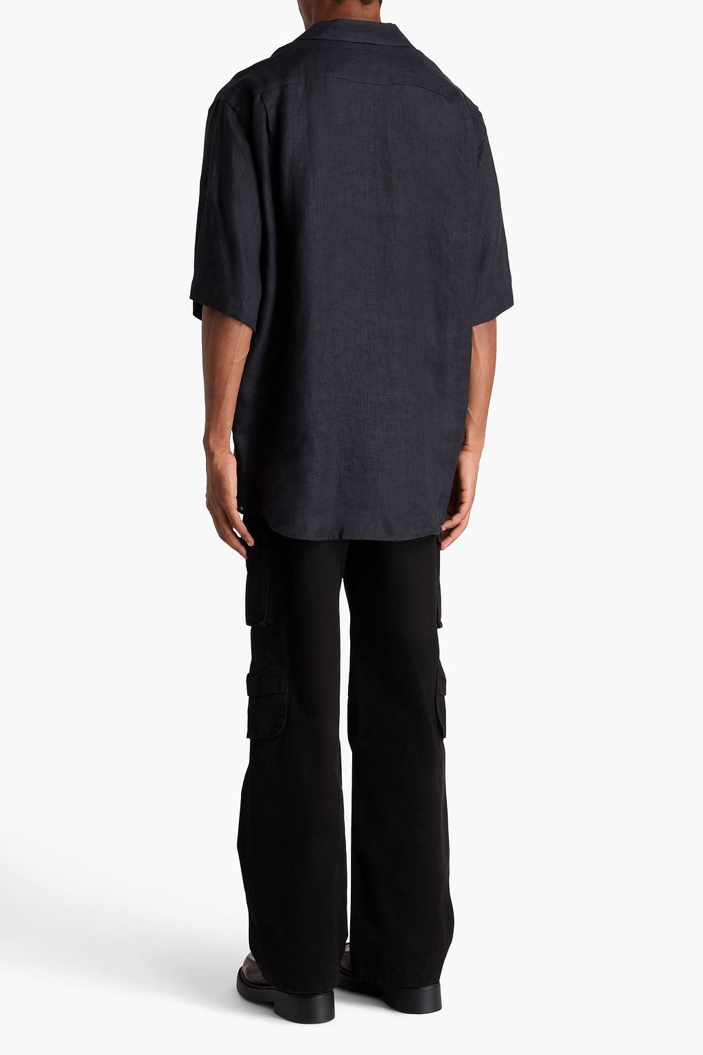 ACNE STUDIOS قميص مصنوع من الكتّان ومزين بطبعات