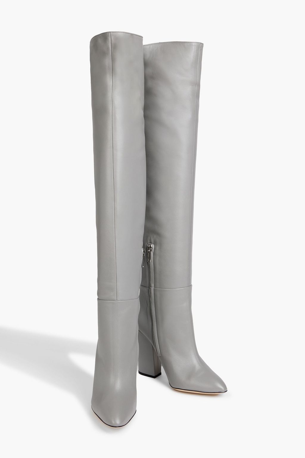 Scarlett leather over the knee boots light gray EU 37