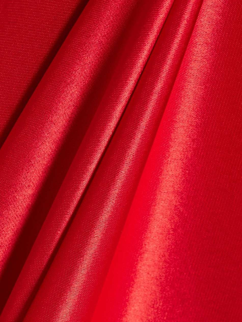 twist-front satin-crepe halterneck gown