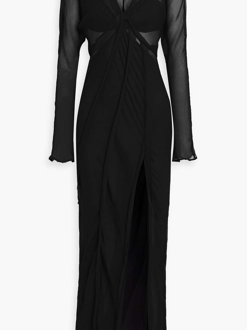 silk-georgette maxi dress