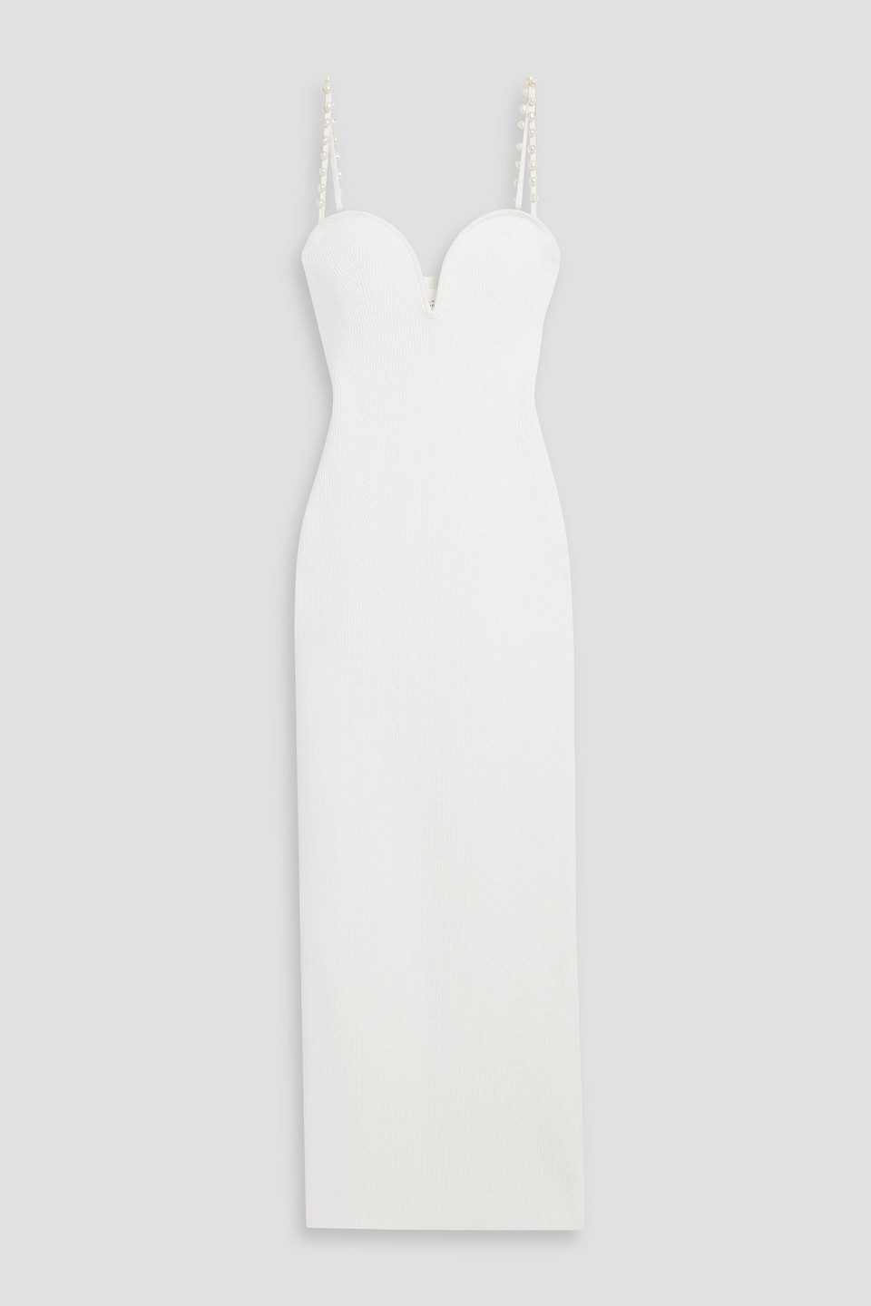 Thalia embellished ribbed-knit maxi dress