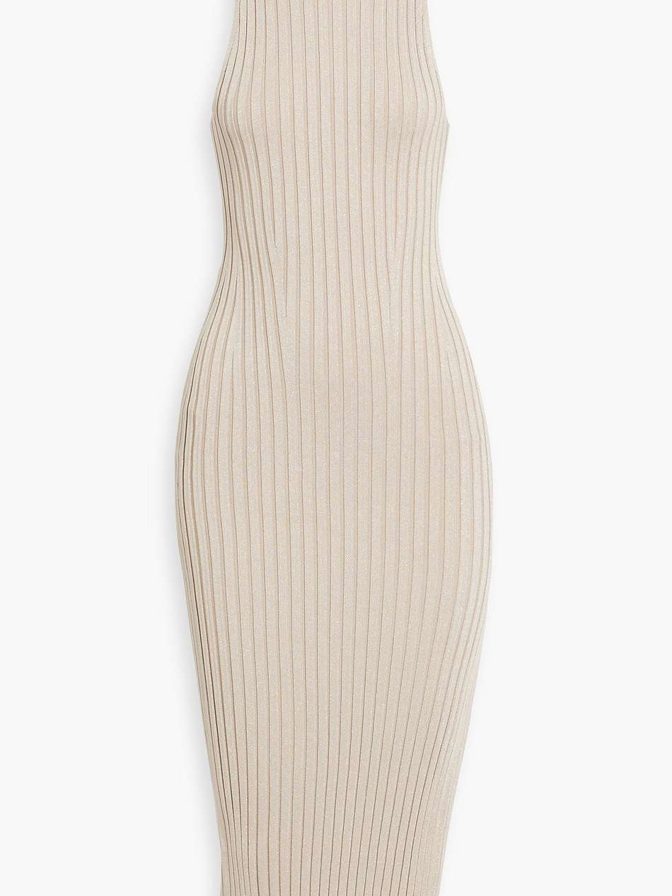 rhea ribbed-knit turtleneck midi dress