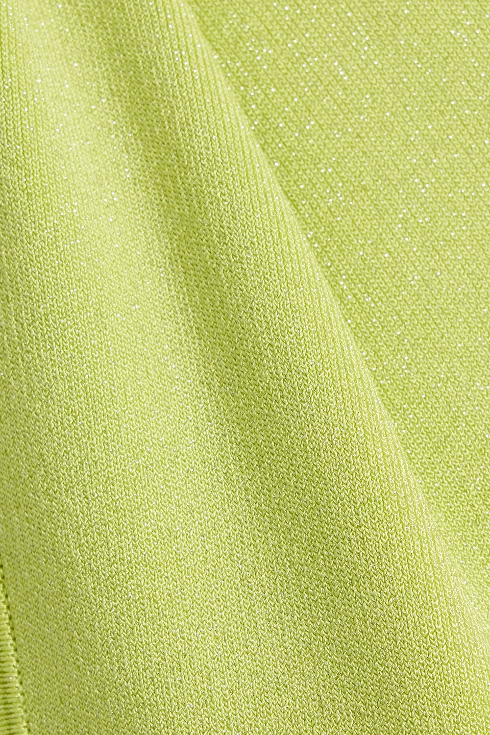 Galvan Persephone One-shoulder Metallic Stretch-knit Maxi Dress In Lime Green