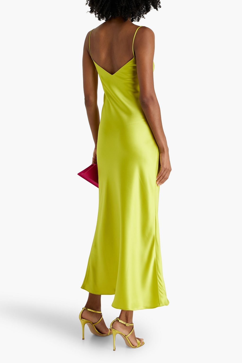GALVAN  LONDON Satin maxi slip dress