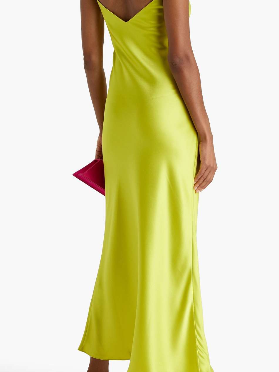satin maxi slip dress