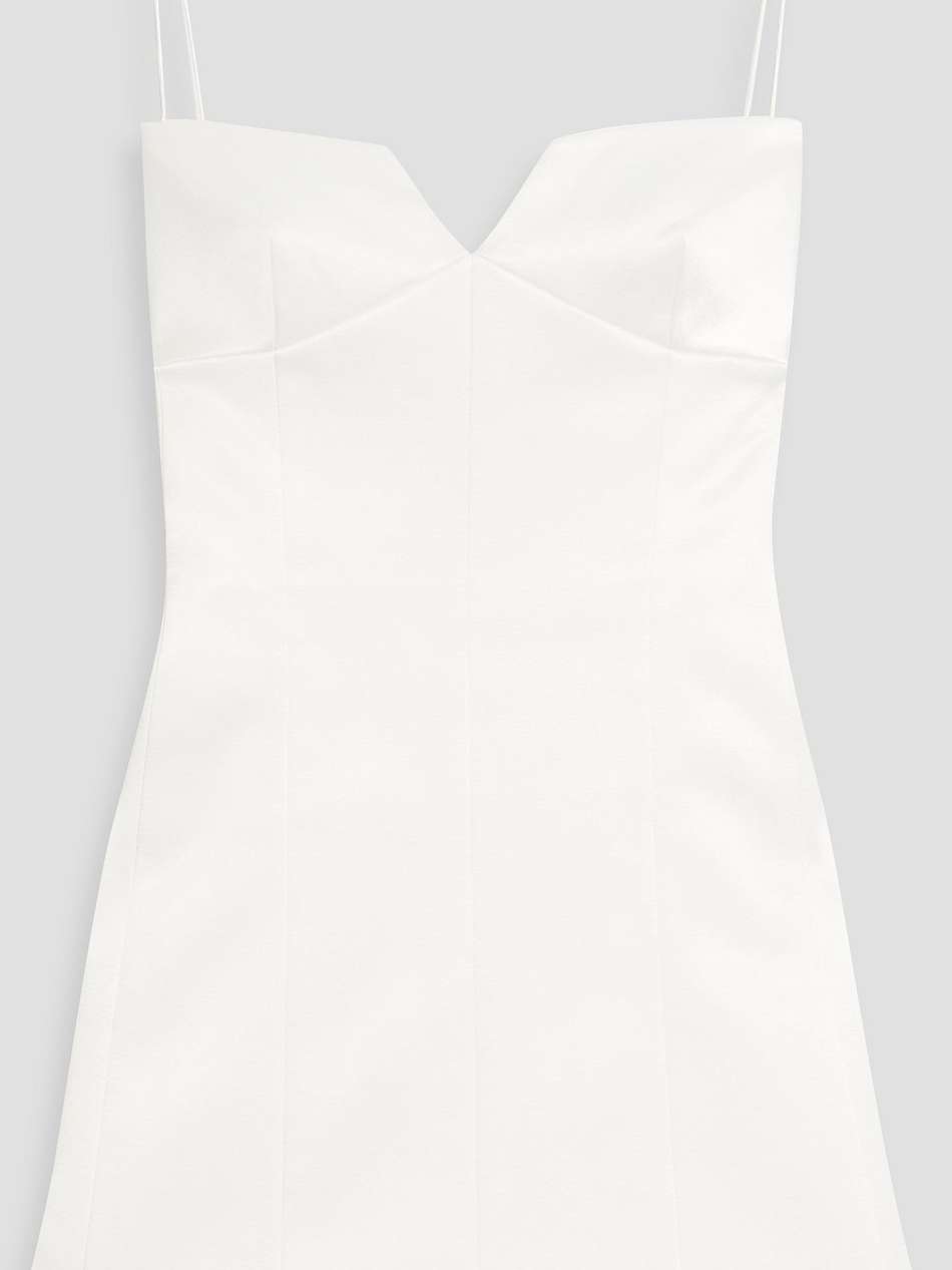 hammered-satin mini dress