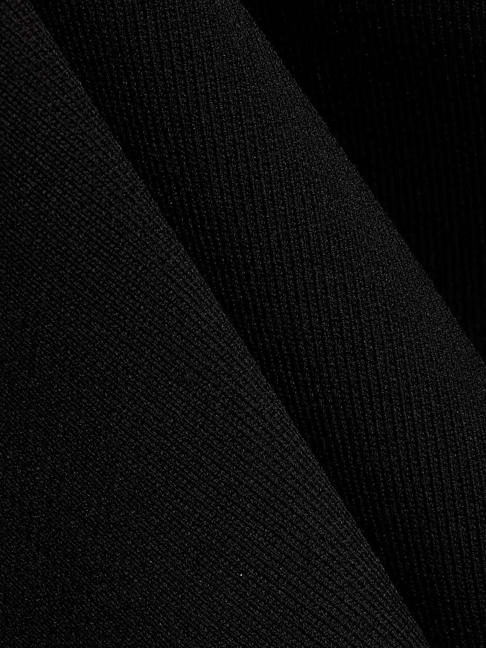 mirror-embellished stretch-knit midi dress