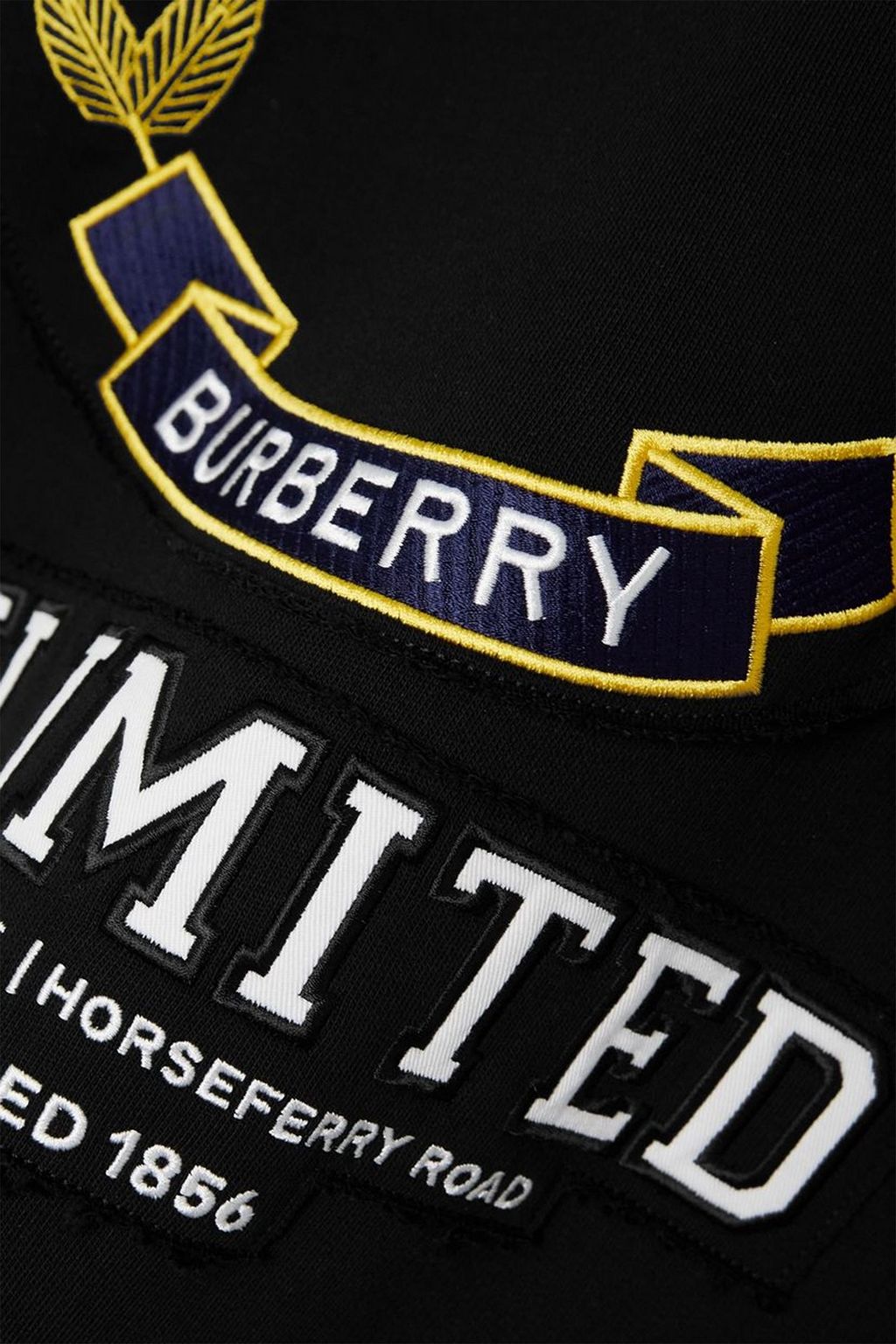 BURBERRY Appliquéd cotton-jersey sweatshirt