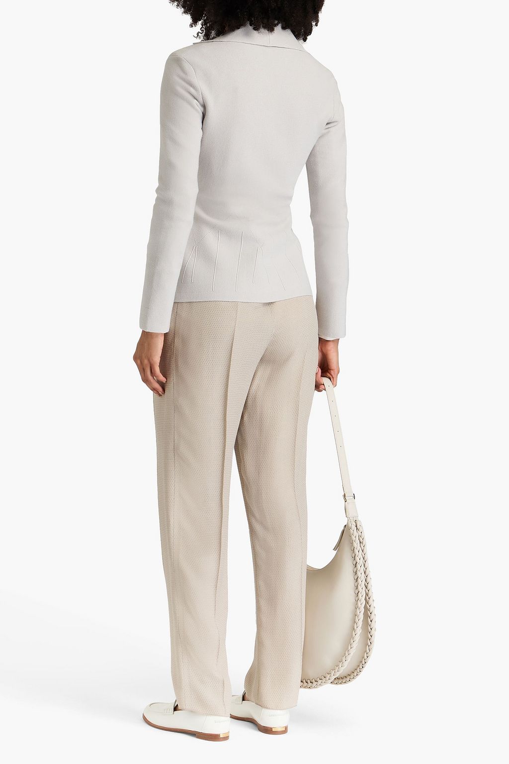 EMPORIO ARMANI ニット ダブルブレストブレザー