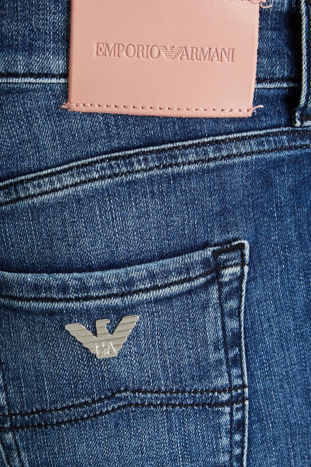 EMPORIO ARMANI Cropped high-rise bootcut jeans