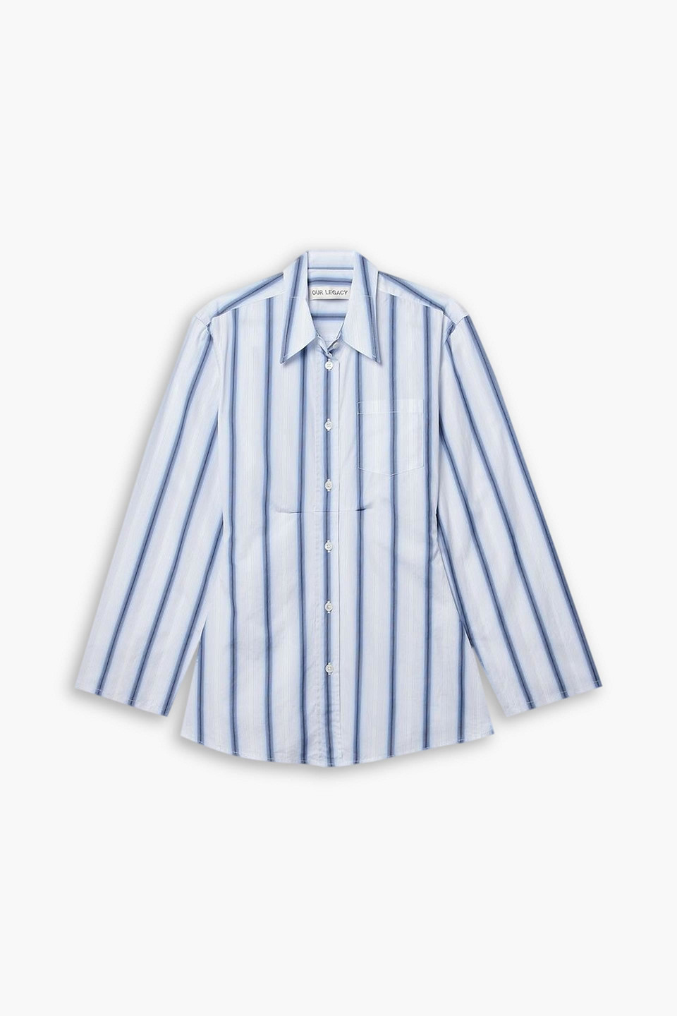Our Legacy Daisy Striped Button-up Shirt In Light Blue