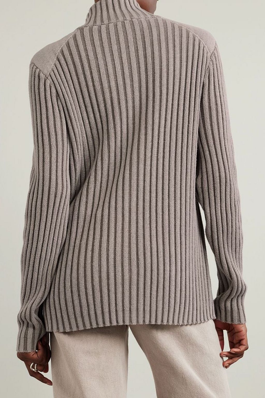 OUR LEGACY Ribbed cotton and cashmere-blend cardigan
