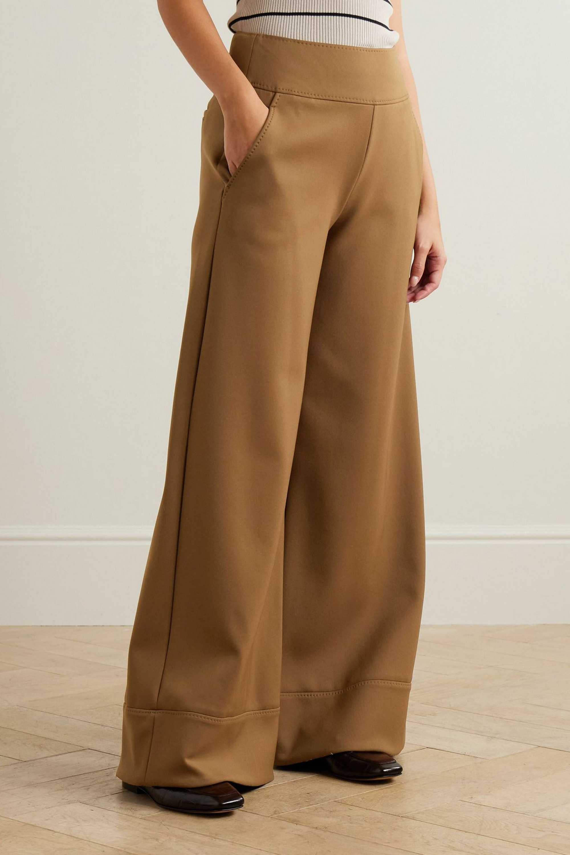 Max Mara Fagiani stretch-twill wide-leg pants