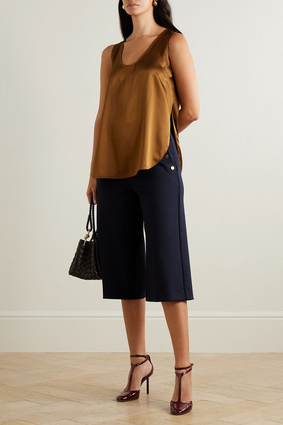  Max Mara - Silk-satin Camisole - Brown - It 36 
