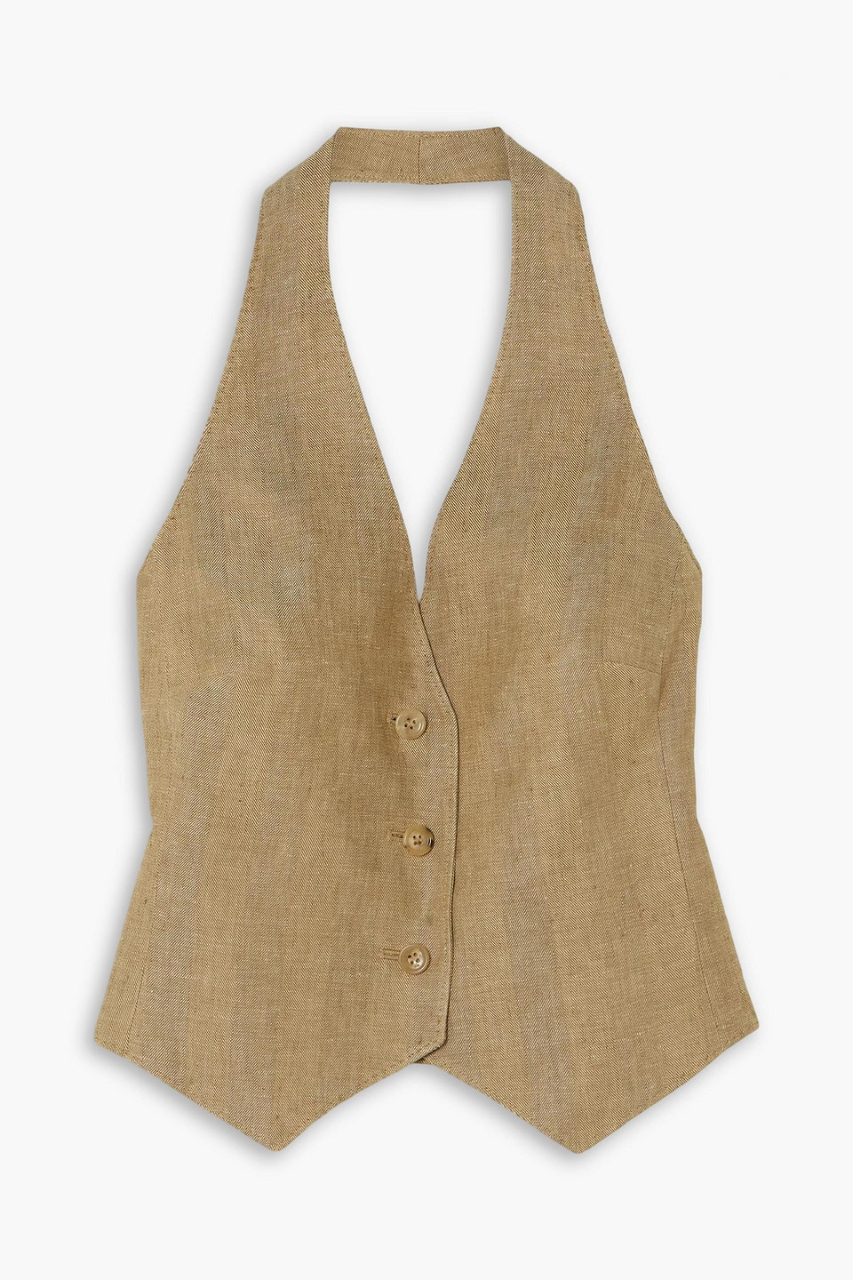 max mara - sauro linen vest - neutral - it 38