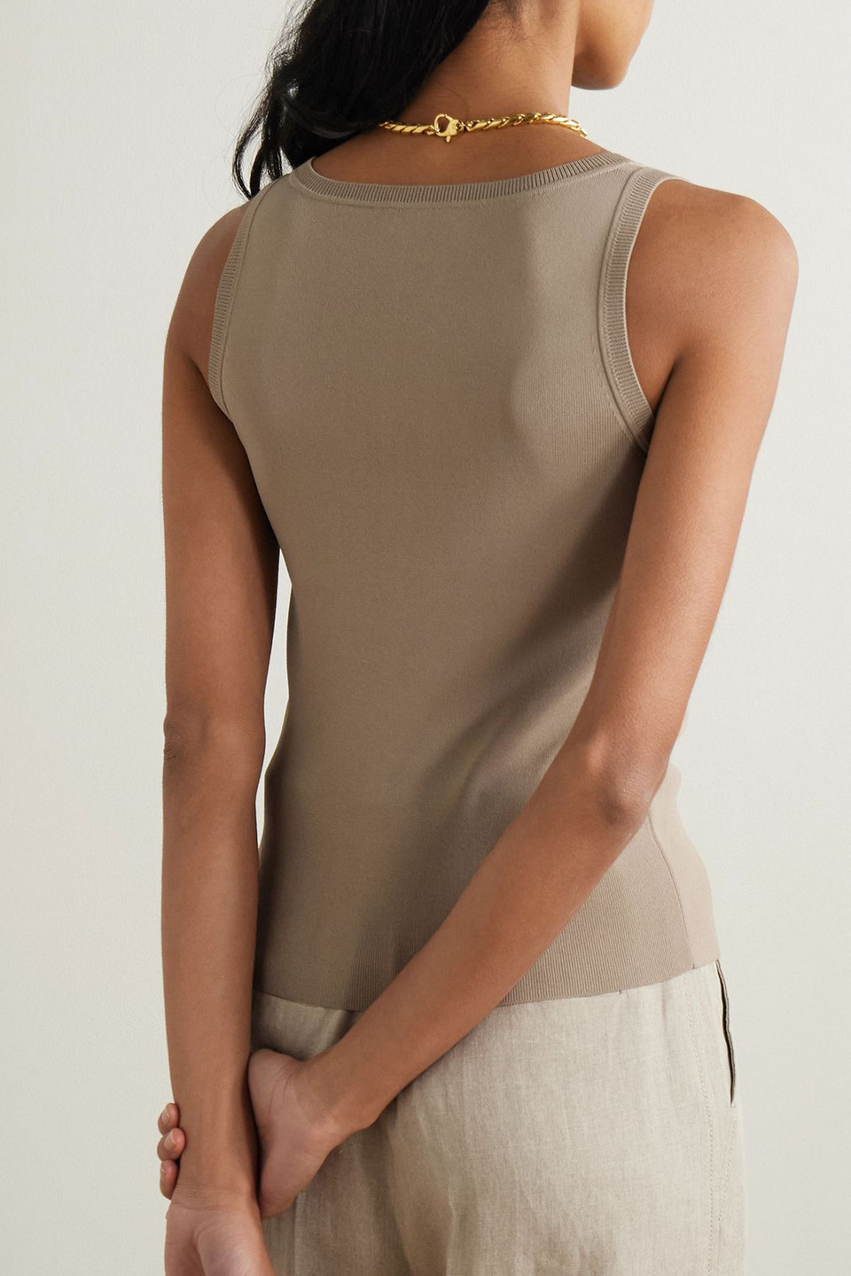 Max Mara Embossed Knitted Tank In Multi