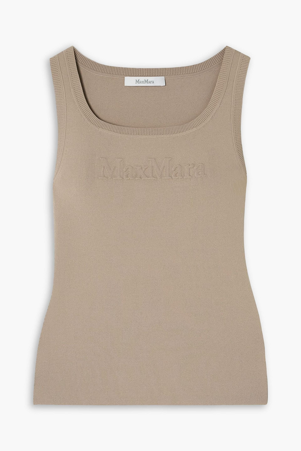 max mara - embossed knitted tank - neutral - xs