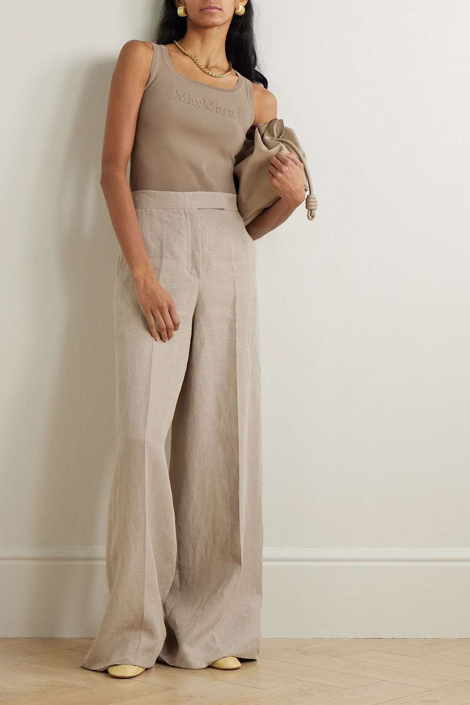 Max Mara Embossed Knitted Tank In Multi