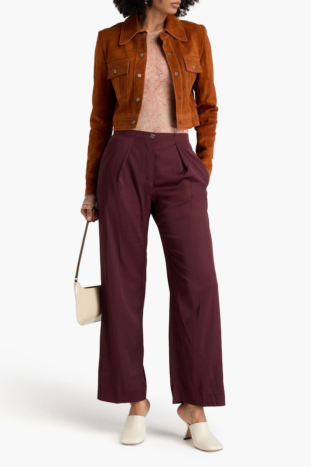 ACNE STUDIOS جاكيت من جلد السويد