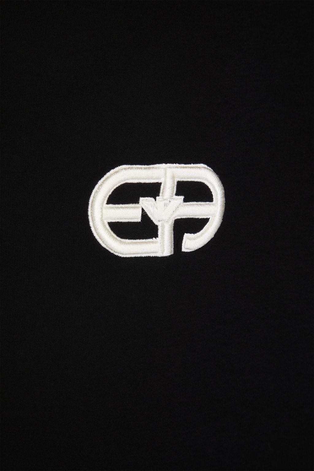 EMPORIO ARMANI 자수 장식 저지 트랙 재킷