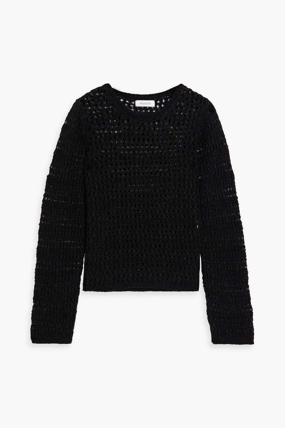 Open-knit alpaca-blend sweater