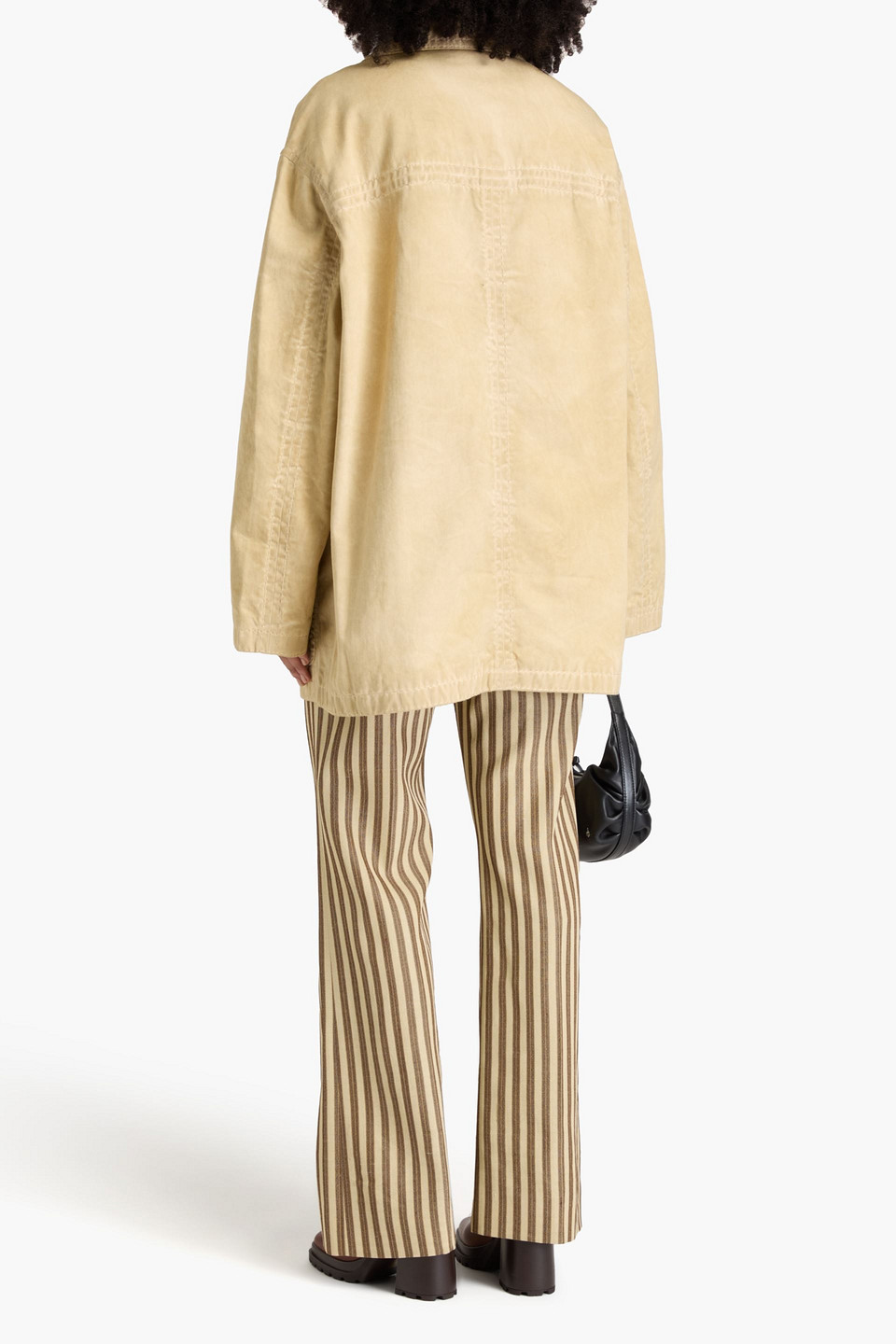 Acne Studios Faded Cotton-twill Jacket In Beige